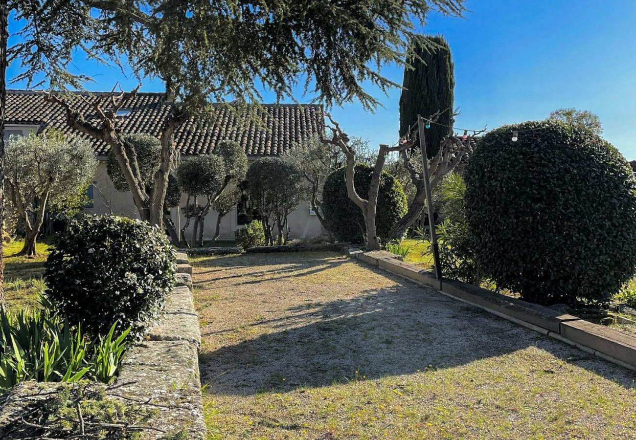garden with petanque area